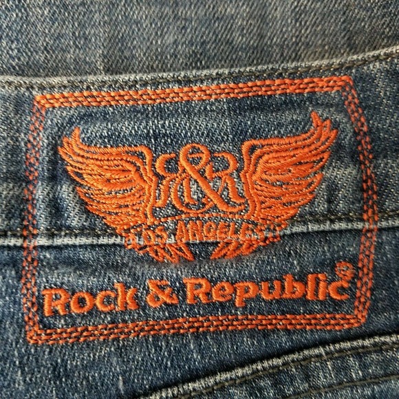 Rock & Republic Henlee Jeans 32 Studs Embroidered - Picture 5 of 7